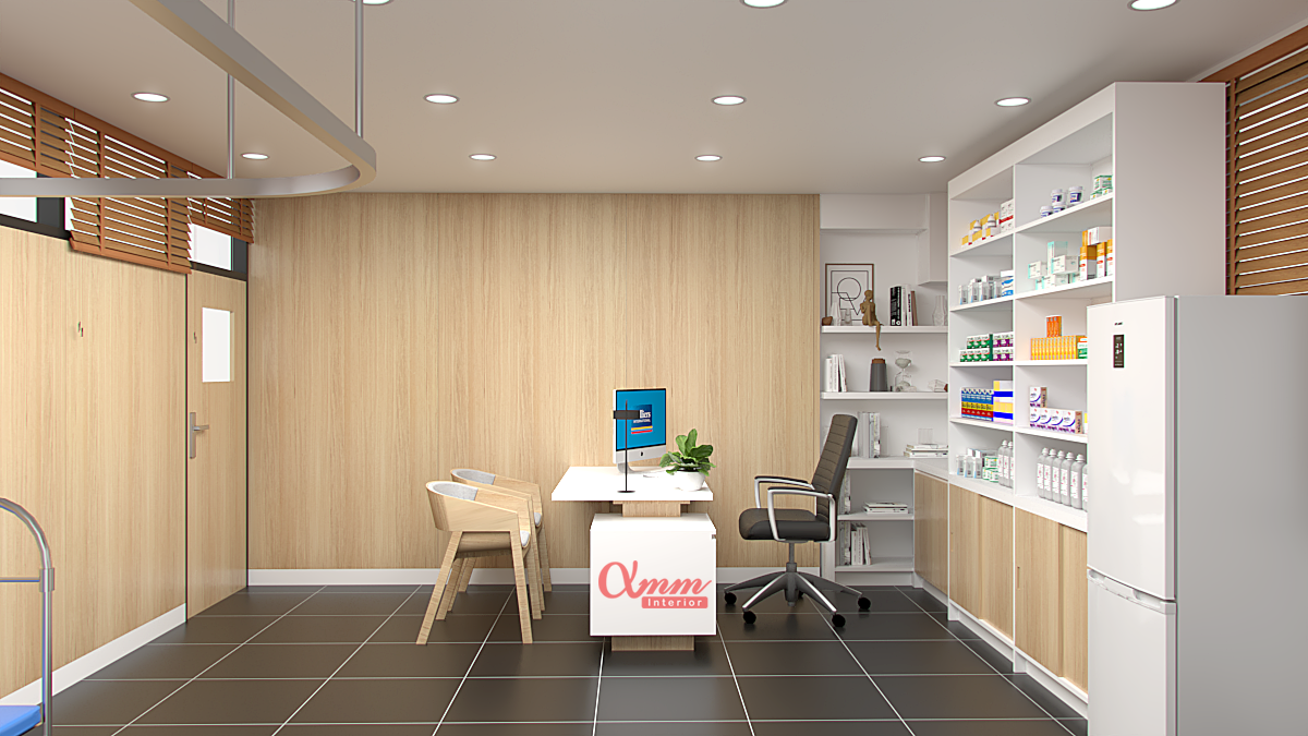 งานออกแบบห้องพยาบาลในบริษัท - amminterior.com